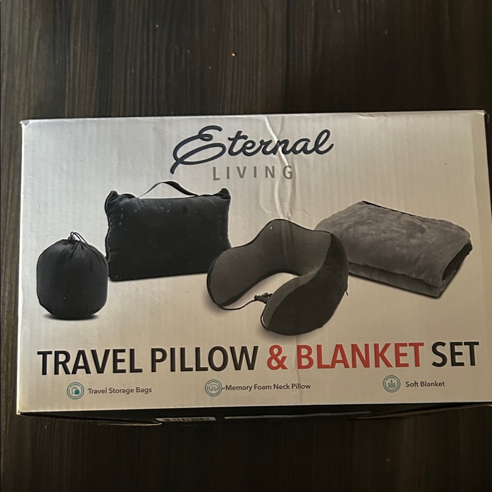 Eternal Living Travel Pillow and Blanket Set